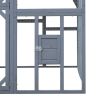 Outdoor Chicken Coop Enclosures 110" Large Kitten Playpen with Platforms,Upgrade Waterproof Cover-GREY