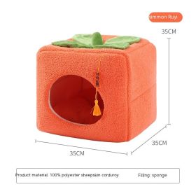 Lucky Persimmon Festive Gift Box Warm Pet Cat Nest